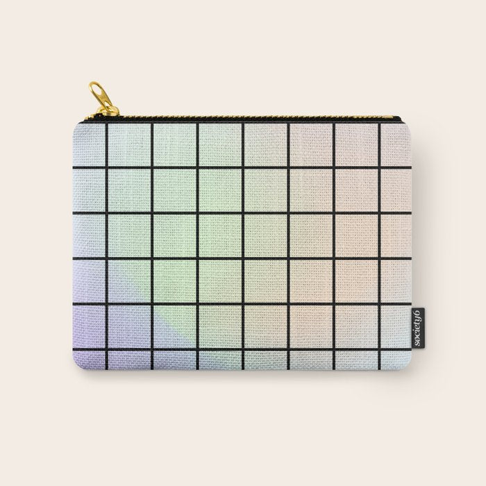 synthwave background grid Carry All Pouch Gallery Image 1