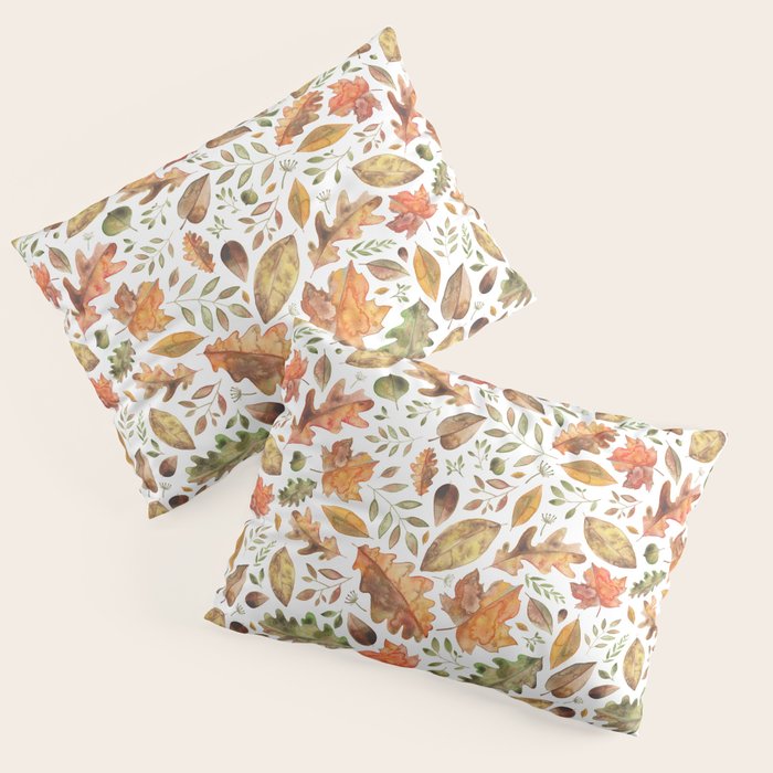 Autumn/Fall Leaves Pillow Sham Gallery Image 1