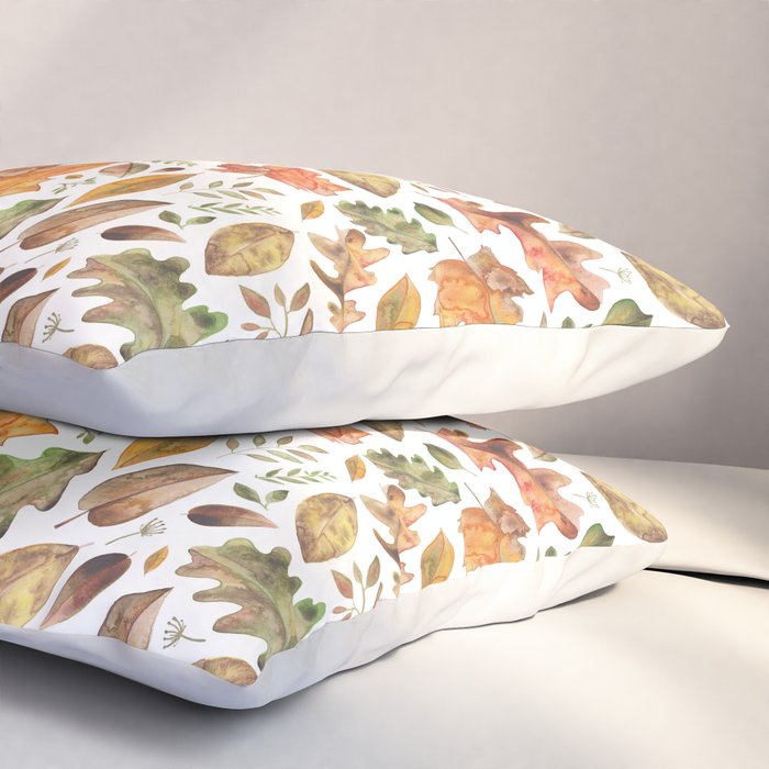 Autumn/Fall Leaves Pillow Sham Gallery Image 3