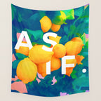 As If. | Typography Attitude Confidence Quote | Lemon Garden Botanical Vintage Quirky Lettering Wall Tapestry Gallery Image 4