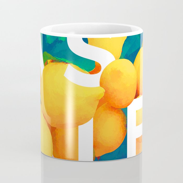 As If. | Typography Attitude Confidence Quote | Lemon Garden Botanical Vintage Quirky Lettering Coffee Mug Gallery Image 4