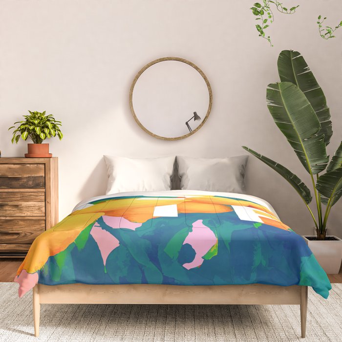 As If. | Typography Attitude Confidence Quote | Lemon Garden Botanical Vintage Quirky Lettering Comforter Gallery Image 3