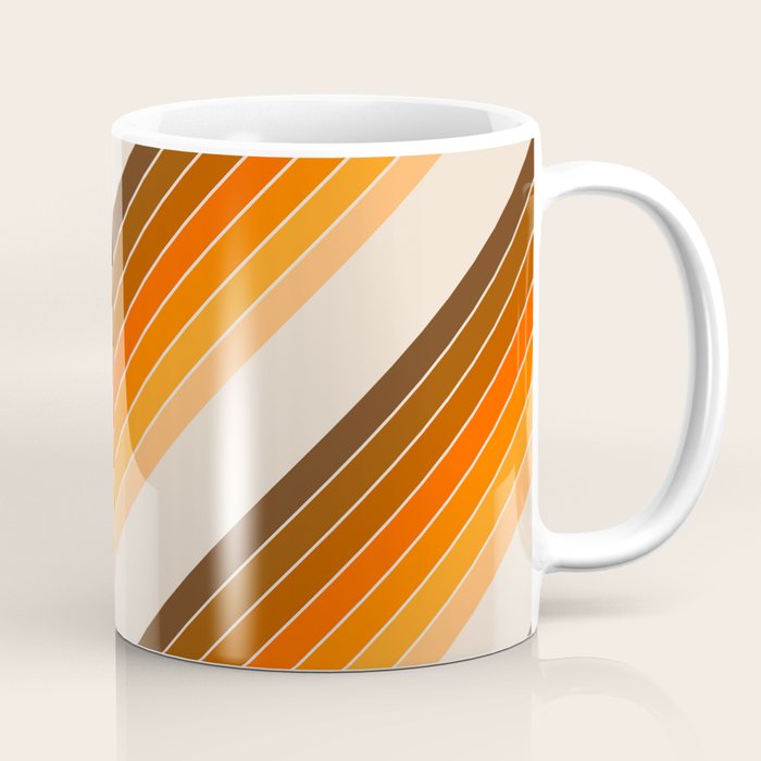 Tan Candy Stripe Coffee Mug Gallery Image 1