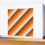 Tan Candy Stripe Wall Mural Gallery Image 2