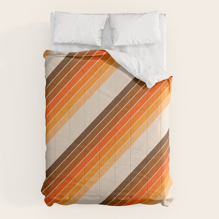 Tan Candy Stripe Comforter Gallery Image 6