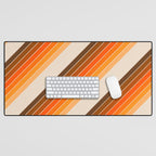 Tan Candy Stripe Desk Mat Gallery Image 1