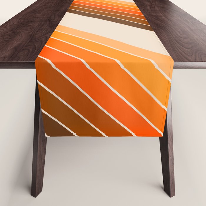 Tan Candy Stripe Table Runner Gallery Image 1