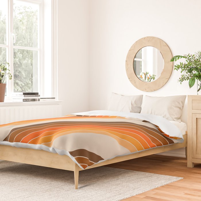 Tan Candy Stripe Duvet Cover Gallery Image 2