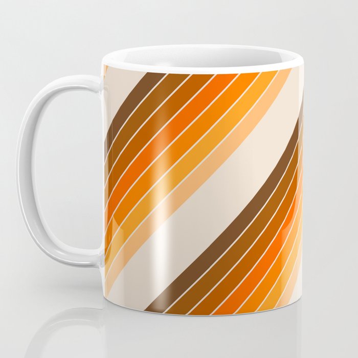 Tan Candy Stripe Coffee Mug Gallery Image 3