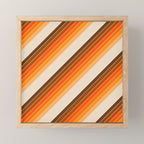 Tan Candy Stripe Mini Art Print Gallery Image 1