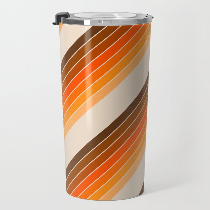 Tan Candy Stripe Travel Mug Gallery Image 3