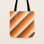 Tan Candy Stripe Tote Bag Gallery Image 1