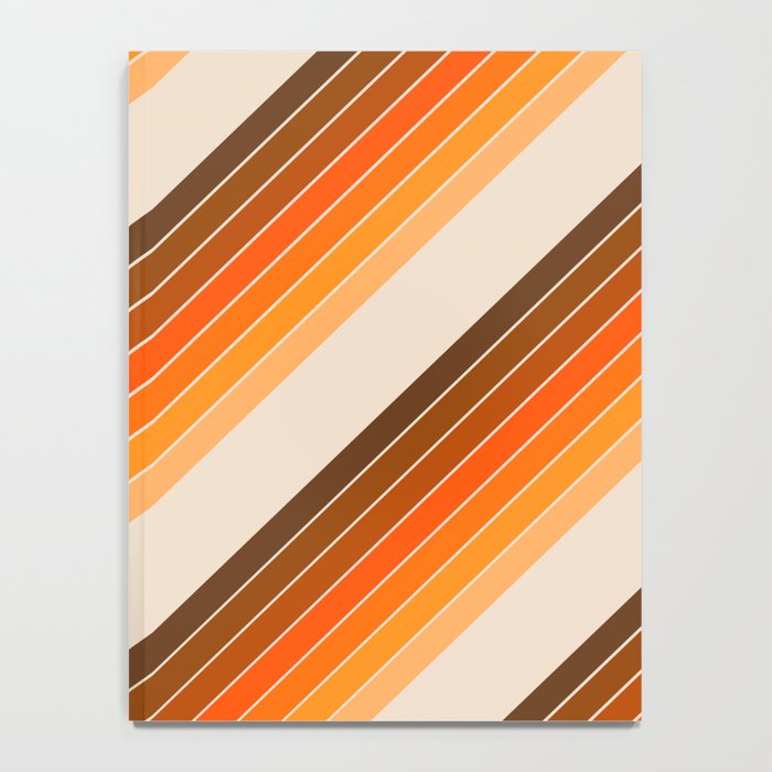 Tan Candy Stripe Notebook Gallery Image 4