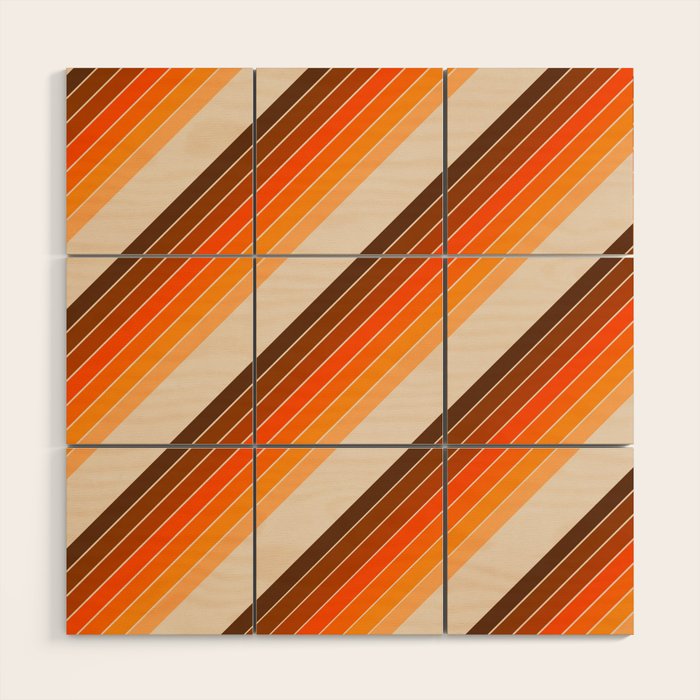 Tan Candy Stripe Wood Wall Art Gallery Image 1