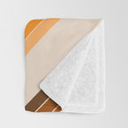 Tan Candy Stripe Throw Blanket Gallery Image 3