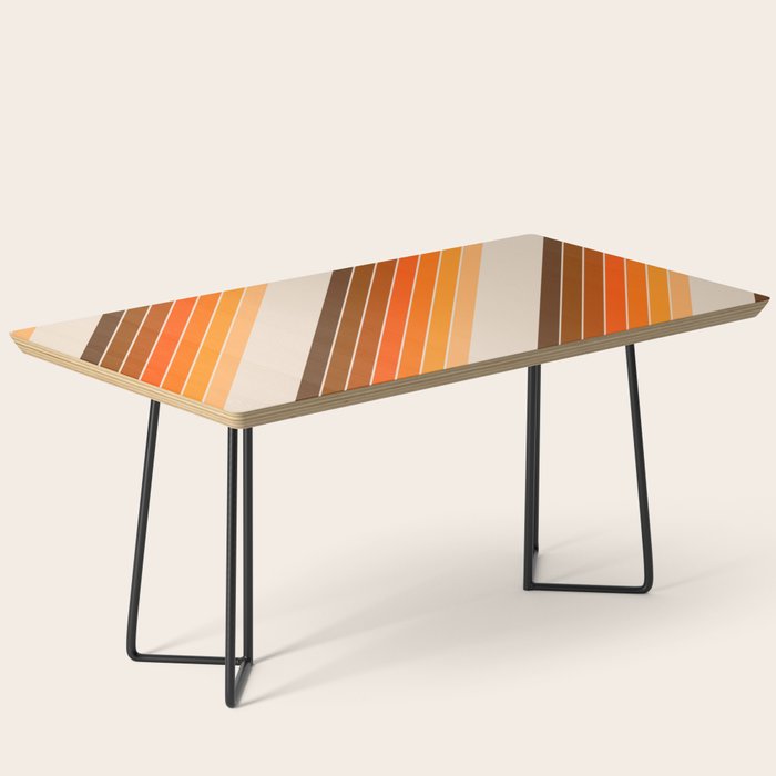 Tan Candy Stripe Coffee Table Gallery Image 1