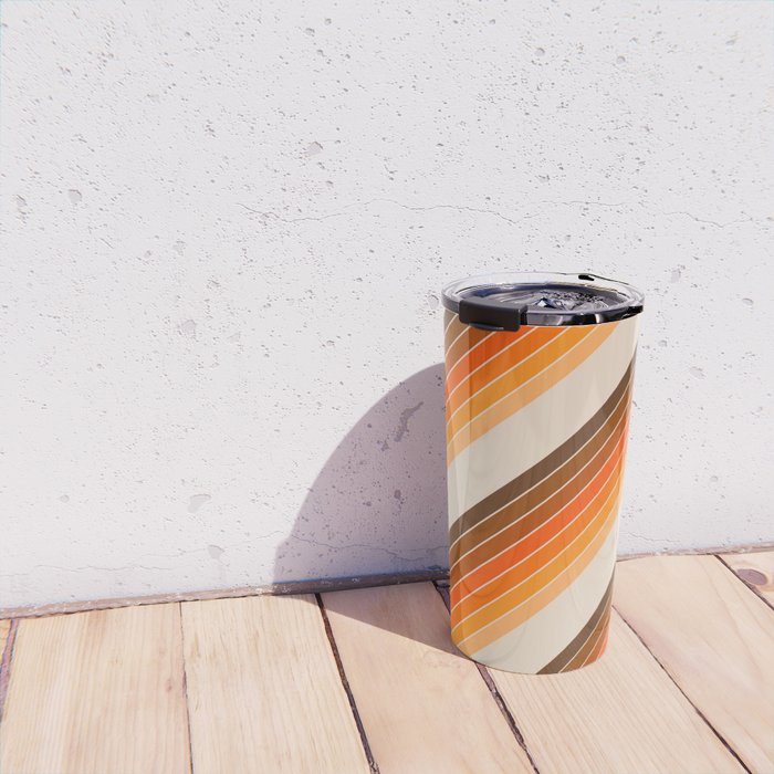 Tan Candy Stripe Travel Mug Gallery Image 4