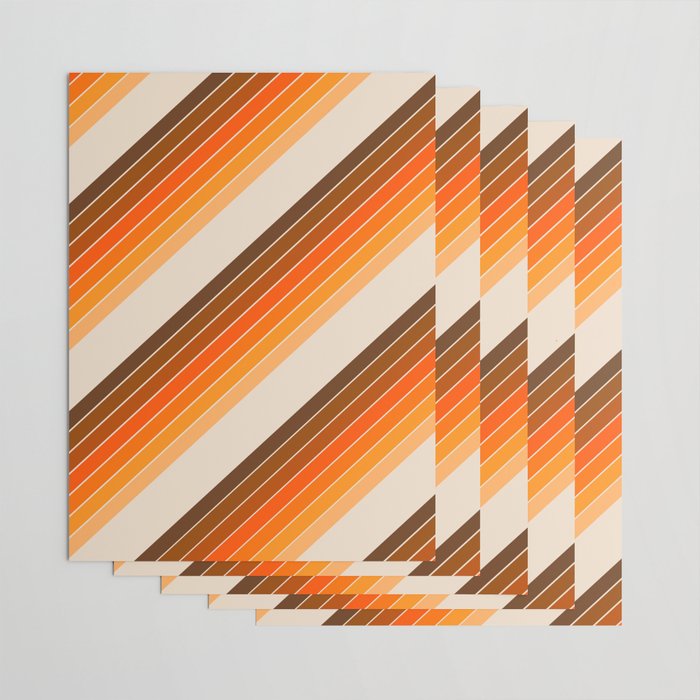 Tan Candy Stripe Wrapping Paper Gallery Image 3