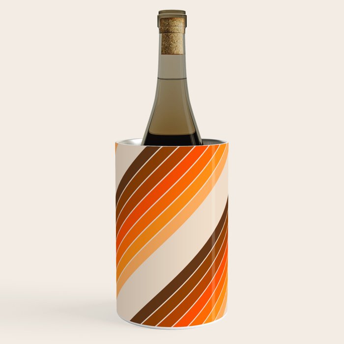 Tan Candy Stripe Wine Chiller Gallery Image 2