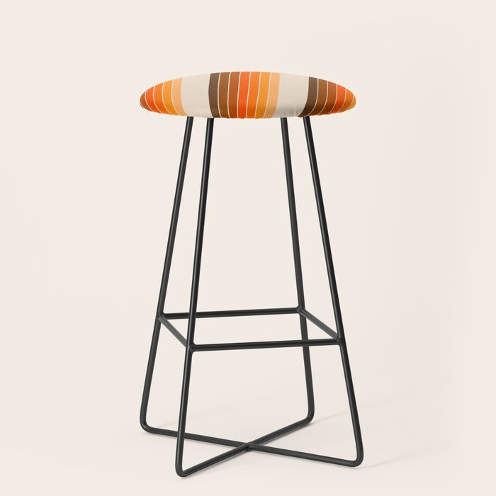 Tan Candy Stripe Stool Gallery Image 1