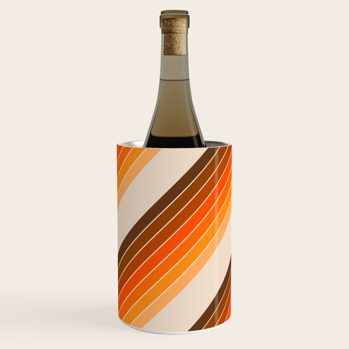Tan Candy Stripe Wine Chiller Gallery Image 1