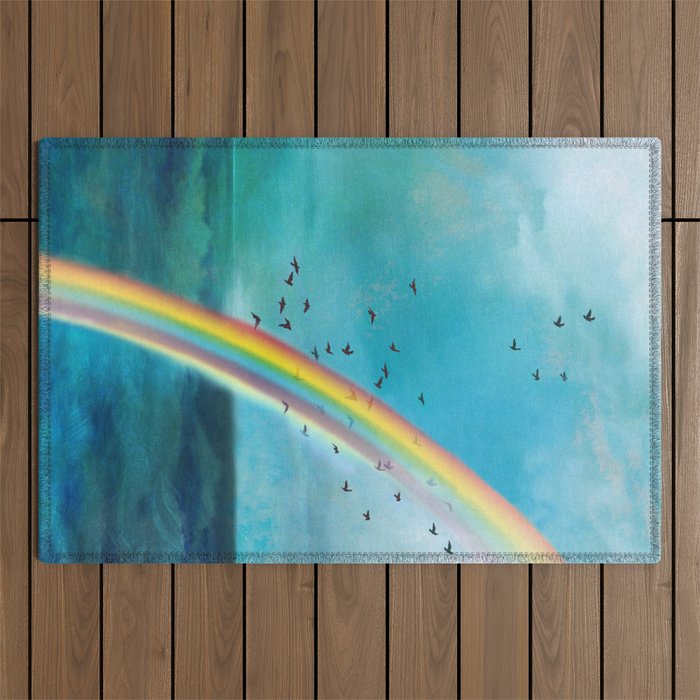 Rainbow Outdoor Rug Gallery Image 1