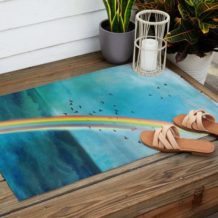 Rainbow Outdoor Rug Gallery Image 2
