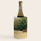 Cotswolds Horses in Rural Pasture Landscape Wine Chiller Gallery Image 2