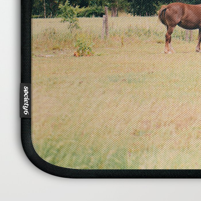 Cotswolds Horses in Rural Pasture Landscape Laptop Sleeve Gallery Image 3