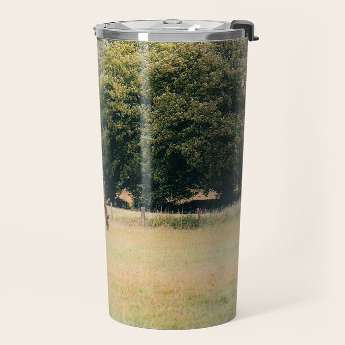 Cotswolds Horses in Rural Pasture Landscape Travel Mug Gallery Image 2