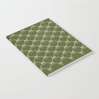 Bows & Ribbons Pattern XXII Dark Olive Green Notebook Gallery Image 2