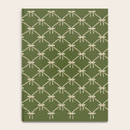 Bows & Ribbons Pattern XXII Dark Olive Green Notebook Gallery Image 4
