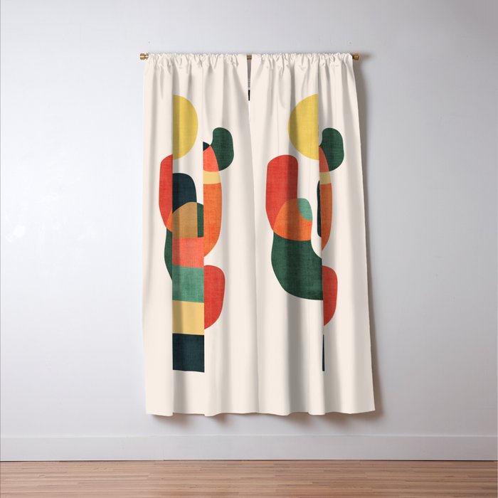 Cactus in the desert Window Curtain Gallery Image 3