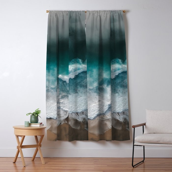 Aerial Ocean Waves - Coastal Photography Wall Art Window Curtain Gallery Image 5