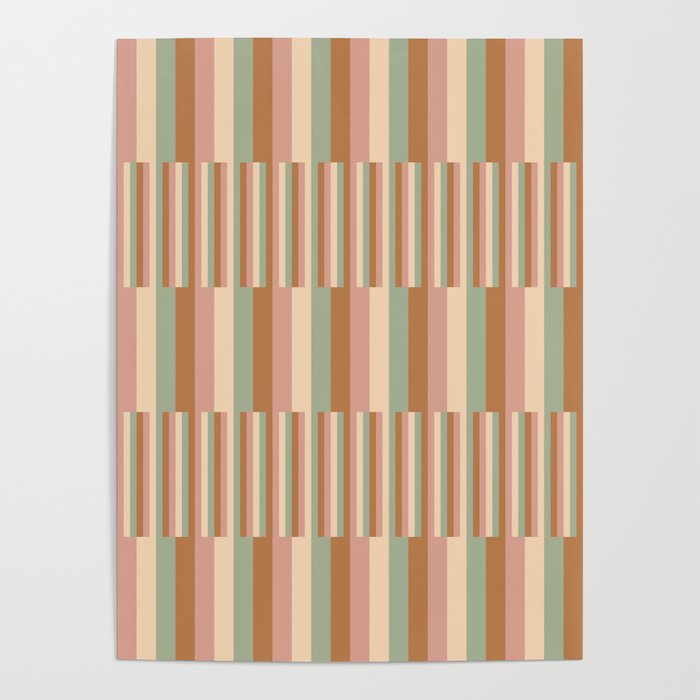 Mixed Stripes Pattern XIX Boho Summer Poster Gallery Image 1