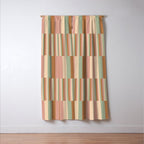 Mixed Stripes Pattern XIX Boho Summer Window Curtain Gallery Image 3