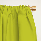 Eccentric Lime Solid Color Plain Yellowish Green Shade Modern Abstract Window Curtain Gallery Image 2