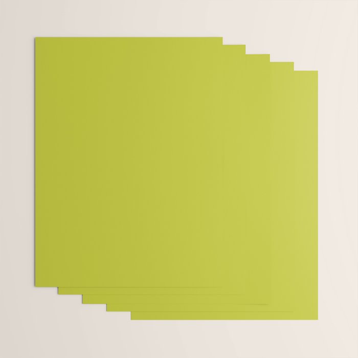 Eccentric Lime Solid Color Plain Yellowish Green Shade Modern Abstract Wrapping Paper Gallery Image 3