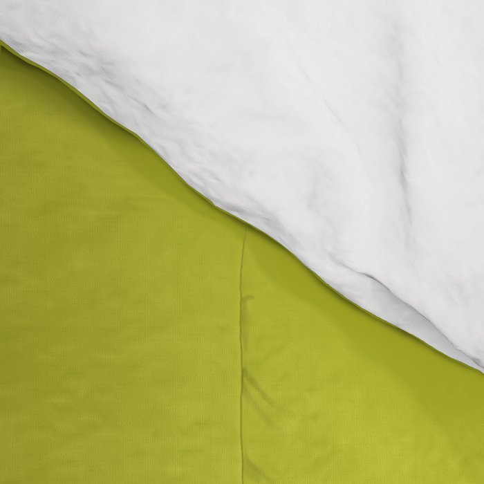 Eccentric Lime Solid Color Plain Yellowish Green Shade Modern Abstract Comforter Gallery Image 4