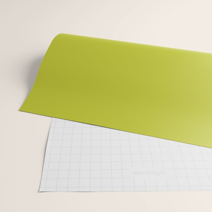 Eccentric Lime Solid Color Plain Yellowish Green Shade Modern Abstract Wrapping Paper Gallery Image 2