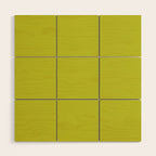 Eccentric Lime Solid Color Plain Yellowish Green Shade Modern Abstract Wood Wall Art Gallery Image 1