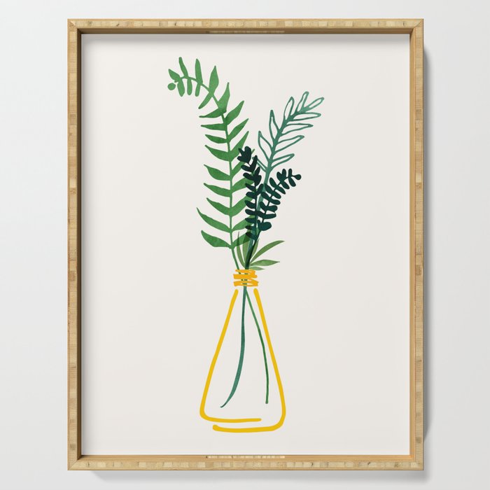 Spring Bouquet Watercolor Botanical Serving Tray Gallery Image 1