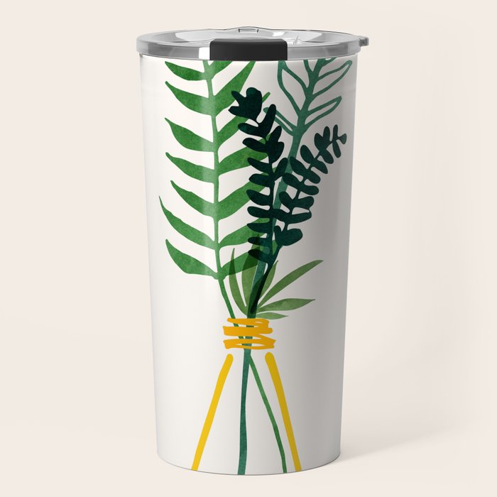Spring Bouquet Watercolor Botanical Travel Mug Gallery Image 1