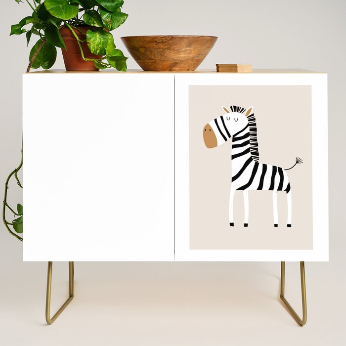 Nursery Wall Art, Safari Nursery Prints, Neutral Nursery Decor, Zebra Print Credenza Gallery Image 1