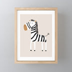 Nursery Wall Art, Safari Nursery Prints, Neutral Nursery Decor, Zebra Print Mini Art Print Gallery Image 1