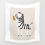Nursery Wall Art, Safari Nursery Prints, Neutral Nursery Decor, Zebra Print Wall Tapestry Gallery Image 4