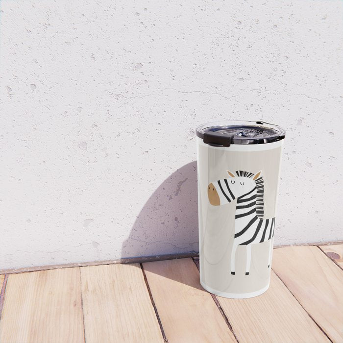 Nursery Wall Art, Safari Nursery Prints, Neutral Nursery Decor, Zebra Print Travel Mug Gallery Image 4