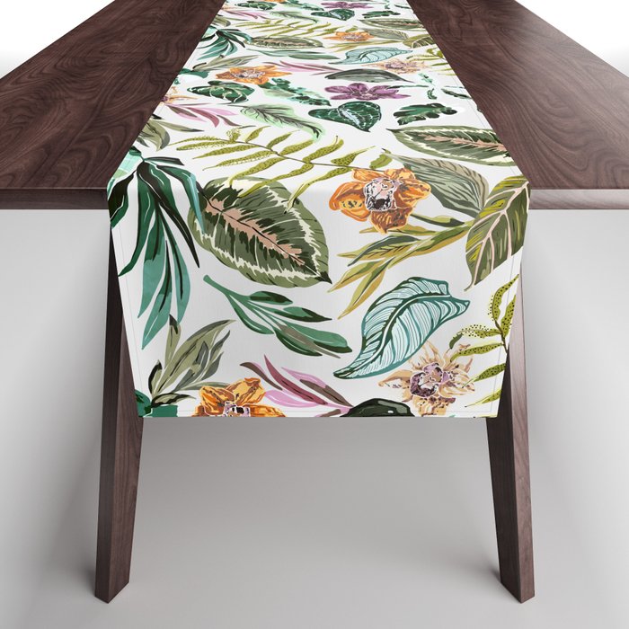 Wild colorful jungle FN7 Table Runner Gallery Image 1