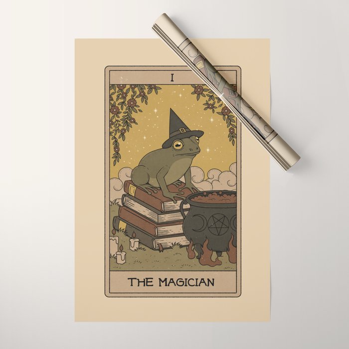 The Magician - Frog Tarot Wrapping Paper Gallery Image 1