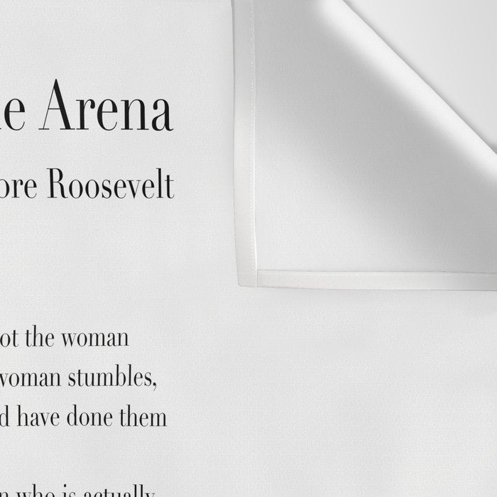 The Woman in the Arena by Theodore Roosevelt Wall Tapestry Gallery Image 3